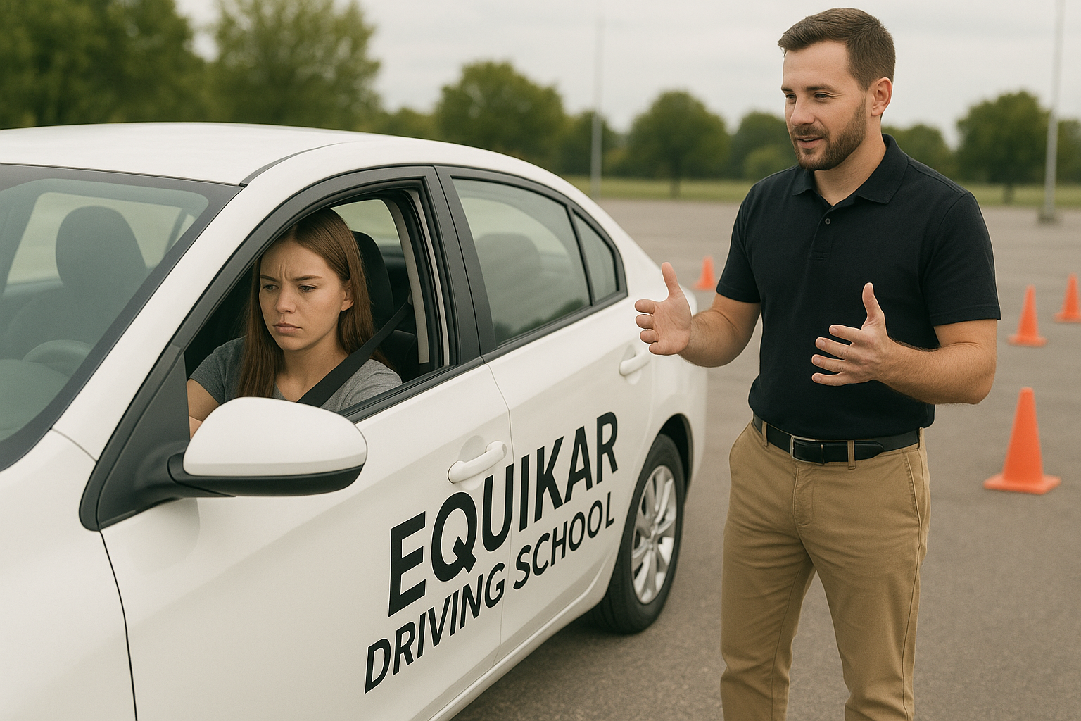 Driving school app interface